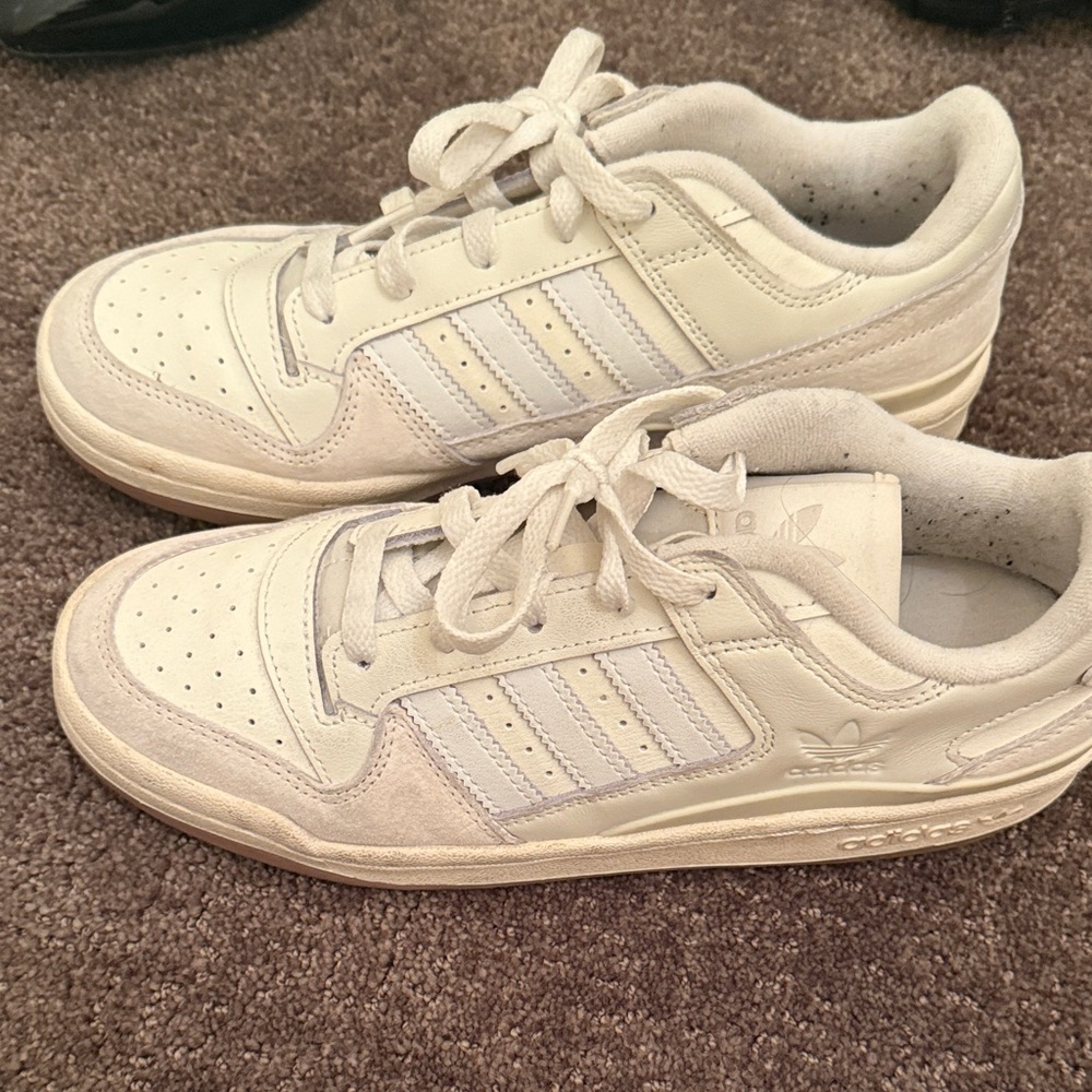 Adidas Off-White Sneakers with Stripes